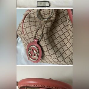 Authentic Gucci Diamanté Canvas Sukey Bag